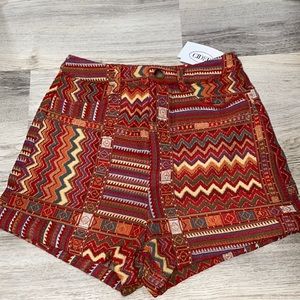 Boho Geometric Mini Shorts
